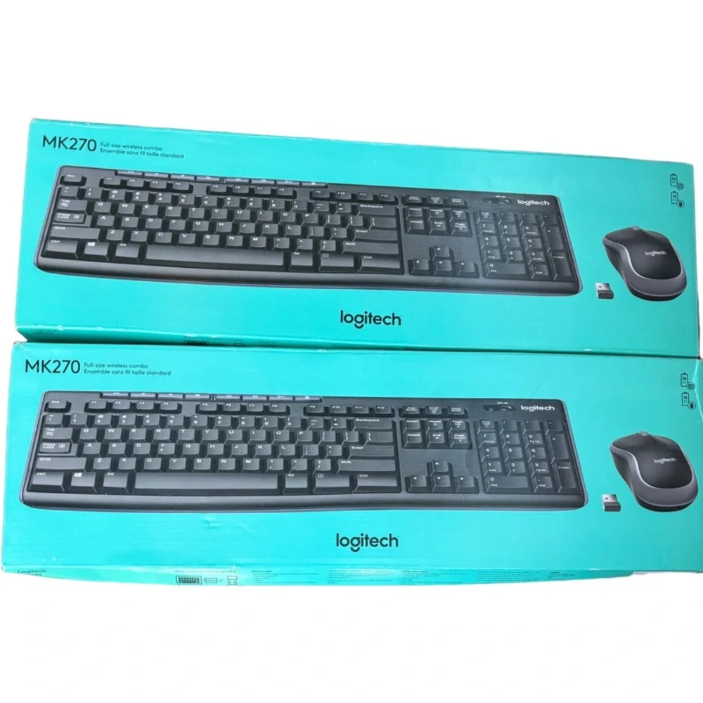 2 X Logitech MK270 Wireless Keyboard and Mouse Combo - 920-008813